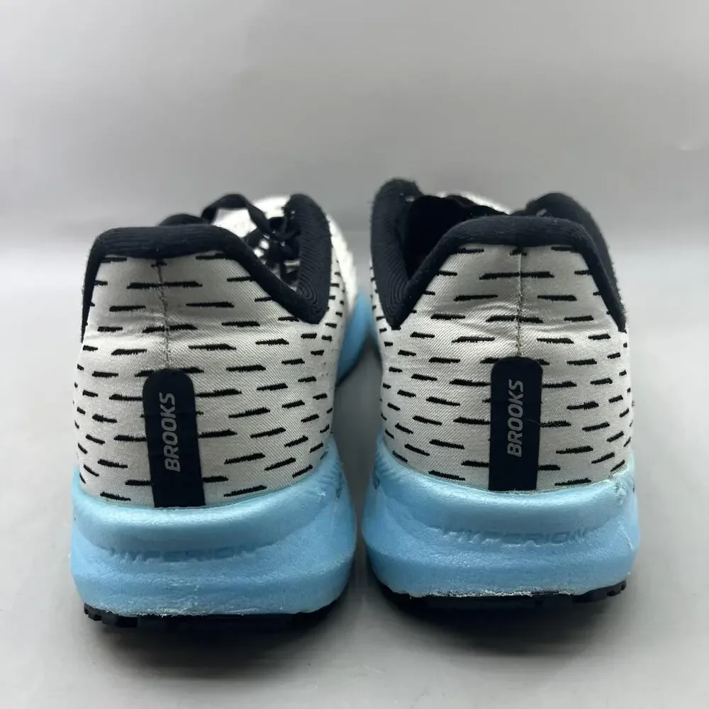 Brooks Hyperion Tempo Running Shoes Men Size 10.5 D White Blue Comfort Sneakers